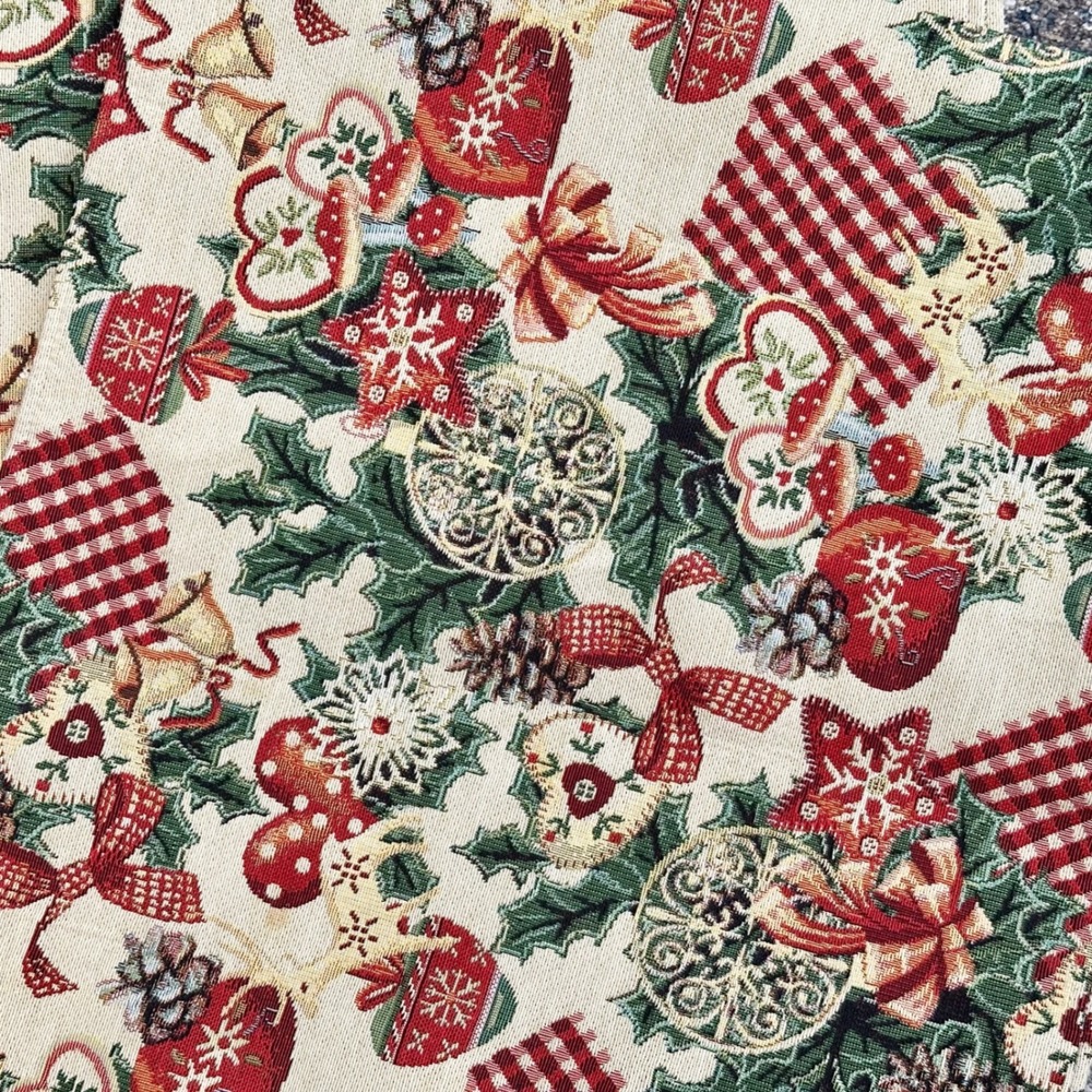 Armin & Marion Home Christmas Table Runner Holly Bells Made in Germany 77" - Picture 2 of 8